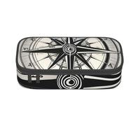 ZTPOWQA Law of The Compass Navigation 1 Print Pencil Case Functional Stylish Teenagers Girls Adults School College Everyday Use