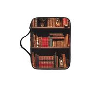 ZTPOWQA Library Bookshelf Print Bible Storage Bag for Men Women Pastors Waterproof Organizer Scripture Holder