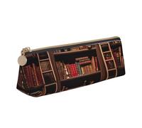 ZTPOWQA Library Bookshelf Print Teenagers Pencil Case Large Capacity High Organizer Bag School Daily Essentials