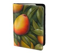 ZTPOWQA Mango Print Men Women Passport Travel Document Stylish Secure Wallet Leather Case Accessory