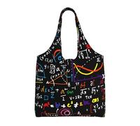 ZTPOWQA Math Formula Print Extra-Large Canvas Tote Bag Eco-Friendly Shoulder Bags Shopping Travel Daily Handbag