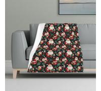 ZTPOWQA Merry Christmas Print Soft Warm Cozy Flannel Blanket for Bed Couch Travel Camping Washable Winter Autumn