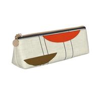 ZTPOWQA Mid Century Modern Prints Print Adults Triangular Pencil Case Stylish Large-Capacity Pouch Stationery Organizer