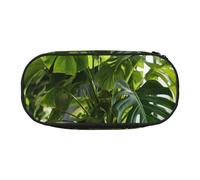 ZTPOWQA Monstera Deliciosa Banana Palm Print Fashionable Pencil Case Functional Pen Pouch School Travel Office Use Convenience