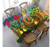 ZTPOWQA Music Note Print Dining Tablecloth 35x55 In Rectangle Tablecloth Waterproof Reusable Dining Party