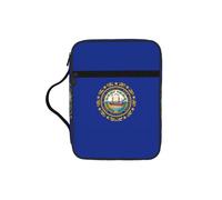 ZTPOWQA New Hampshire State Flag Print Bible Storage Bag for Men Women Pastors Waterproof Organizer Scripture Holder