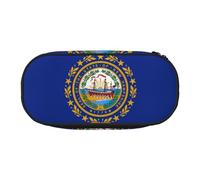 ZTPOWQA New Hampshire State Flag Print Fashionable Pencil Case Functional Pen Pouch School Travel Office Use Convenience