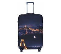 ZTPOWQA Night Paris Eiffel Tower Print Universal Stretchable Suitcase Cover Luggage Travel Accessory Suitcase Sleeve