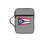 ZTPOWQA Ohio State Flag Print Bible Storage Bag for Men Women Pastors Waterproof Organizer Scripture Holder