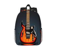 ZTPOWQA Orange Electric Guitars Print Comfort Backpack Travel College School Bag Laptop Compartment Outdoor Enthusiasts