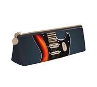 ZTPOWQA Orange Electric Guitars Print Teenagers Pencil Case Large Capacity High Organizer Bag School Daily Essentials