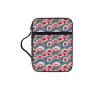 ZTPOWQA Pastel Poppies Print Bible Storage Bag for Men Women Pastors Waterproof Organizer Scripture Holder