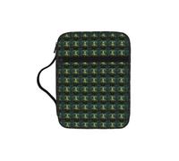 ZTPOWQA Peace Frog Tree Print Bible Storage Bag for Men Women Pastors Waterproof Organizer Scripture Holder