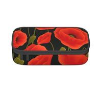 ZTPOWQA Poppy Flowers Print Pencil Case Functional Stylish Teenagers Girls Adults School College Everyday Use