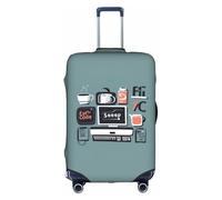ZTPOWQA Programmers and Computers Print Decorative Travel Luggage Cover Concealed Zipper Suitcases Anti Scratch Dustproof
