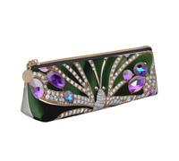 ZTPOWQA Rhinestone Butterfly Print Teenagers Pencil Case Large Capacity High Organizer Bag School Daily Essentials