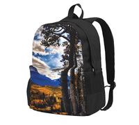 ZTPOWQA Rocky Mountain Range Print Adult Backpack Water-Resistant Lightweight Commuters Outdoor Adventurers Picnics