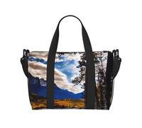 ZTPOWQA Rocky Mountain Range Print Men Women Versatile Hand Travel Bag Lightweight Daily Weekend Commutestote Bags