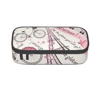 ZTPOWQA Romantic Paris Butterfly Print Pencil Case Functional Stylish Teenagers Girls Adults School College Everyday Use