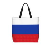 ZTPOWQA Russian Flag Print Eco-Friendly Extra-Large Organizer Bag Shoulder Tote Work Shopping Beach Travel