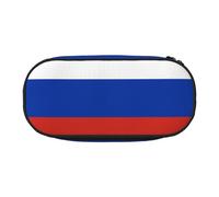 ZTPOWQA Russian Flag Print Fashionable Pencil Case Functional Pen Pouch School Travel Office Use Convenience