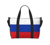 ZTPOWQA Russian Flag Print Men Women Versatile Hand Travel Bag Lightweight Daily Weekend Commutestote Bags