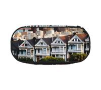 ZTPOWQA San Francisco Print Fashionable Pencil Case Functional Pen Pouch School Travel Office Use Convenience