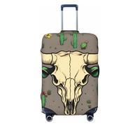 ZTPOWQA Skull of Bull and Cactus Print Universal Stretchable Suitcase Cover Luggage Travel Accessory Suitcase Sleeve