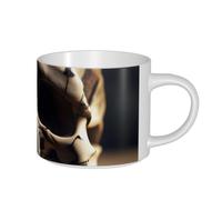ZTPOWQA Skull Rock Roll Skeleton Bone Print Men Women Large Capacity Ceramic Mugs Home Office Kitchen Cafe Outdoor Gifting