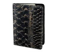 ZTPOWQA Snake Skin Print Men Women Passport Travel Document Stylish Secure Wallet Leather Case Accessory