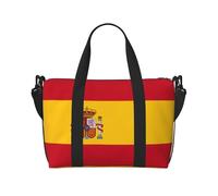 ZTPOWQA Spanish Flag Print Men Women Versatile Hand Travel Bag Lightweight Daily Weekend Commutestote Bags