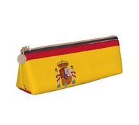 ZTPOWQA Spanish Flag Print Teenagers Pencil Case Large Capacity High Organizer Bag School Daily Essentials