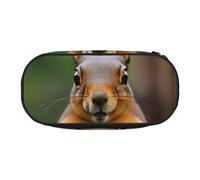 ZTPOWQA Squirrel Funny Animal Print Fashionable Pencil Case Functional Pen Pouch School Travel Office Use Convenience