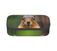 ZTPOWQA Squirrel Funny Animal Print Pencil Case Functional Stylish Teenagers Girls Adults School College Everyday Use