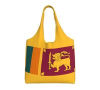 ZTPOWQA Sri Lanka Flag Print Extra-Large Canvas Tote Bag Eco-Friendly Shoulder Bags Shopping Travel Daily Handbag