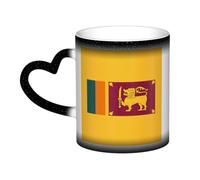 ZTPOWQA Sri Lanka Flag Print Starry Sky Color-Changing Heat-Sensitive Ceramic Mug Coffee Anniversary Holiday
