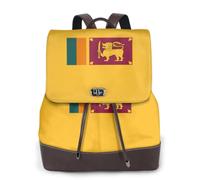 ZTPOWQA Sri Lanka Flag Print Stylish Women'S Leather Backpack Travel Bag For Ladies Adjustable Straps Multiple