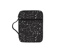 ZTPOWQA Starry Divination Constellation Print Bible Storage Bag for Men Women Pastors Waterproof Organizer Scripture Holder