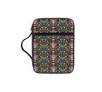 ZTPOWQA Sugar Horror Skull and Flowers Print Bible Storage Bag for Men Women Pastors Waterproof Organizer Scripture Holder