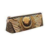 ZTPOWQA Sun Old Egyptian Timeless Grace Print Teenagers Pencil Case Large Capacity High Organizer Bag School Daily Essentials