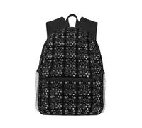 ZTPOWQA Supernatural Symbols Black Print Unisex Lightweight Casual Backpack Gym Travel Hiking Commutes Daily Outdoor Use