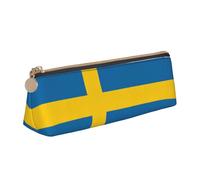 ZTPOWQA Swedish Flag Print Teenagers Pencil Case Large Capacity High Organizer Bag School Daily Essentials