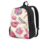 ZTPOWQA Sweet Lollipop Cupcake Print Adult Backpack Water-Resistant Lightweight Commuters Outdoor Adventurers Picnics