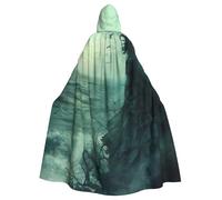 ZTPOWQA The Sea Witch Inspired Print Unisex Hooded Cloak Cosplay Costume Carnival Masquerade Festivals Themed Parties