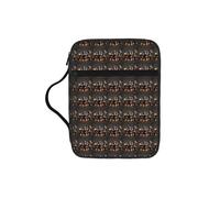 ZTPOWQA Three Dachshunds Print Bible Storage Bag for Men Women Pastors Waterproof Organizer Scripture Holder