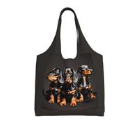 ZTPOWQA Three Dachshunds Print Extra-Large Canvas Tote Bag Eco-Friendly Shoulder Bags Shopping Travel Daily Handbag