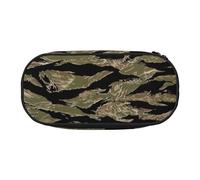ZTPOWQA Tiger Stripe Camo Print Fashionable Pencil Case Functional Pen Pouch School Travel Office Use Convenience