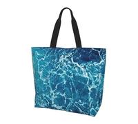 ZTPOWQA Tropical Ocean Beach Theme Print Large Capacity Shoulder Bag Unisex Lightweight Tote Casual Outings Daily Travel