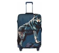 ZTPOWQA Wolf Motifs Draw Print Decorative Travel Luggage Cover Concealed Zipper Suitcases Anti Scratch Dustproof