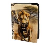 ZTPOWQA Zebra Animal Print Men Women Passport Travel Document Stylish Secure Wallet Leather Case Accessory